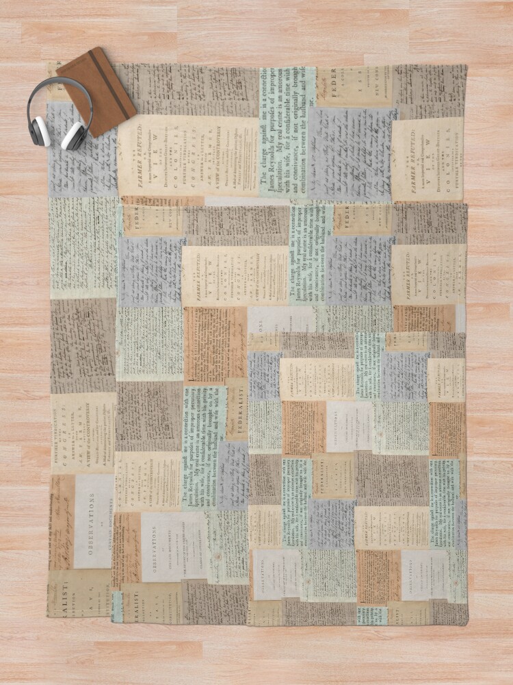 Alternate view of Alexander Hamilton Papers Collection Throw Blanket