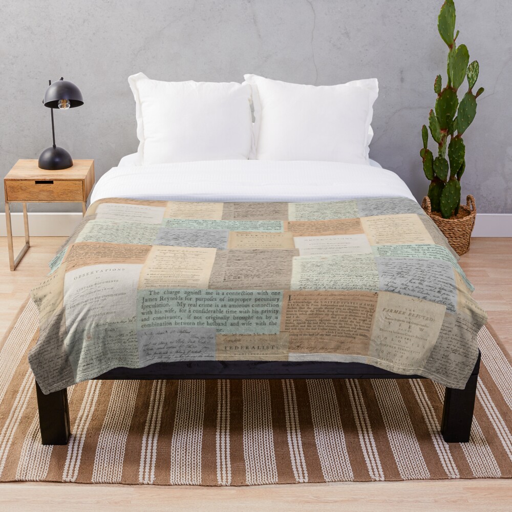Alexander Hamilton Papers Collection Throw Blanket