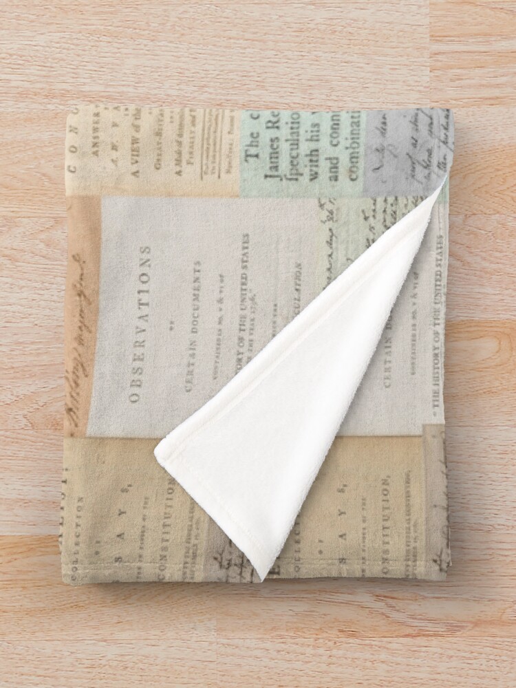 Alternate view of Alexander Hamilton Papers Collection Throw Blanket