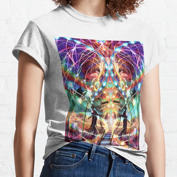 Psy T-shirt Blacklight UV Active Full Print Flower of Life 