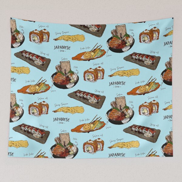 Item preview, Japanese Food - Hand drawn Collage  designed and sold by shennit.