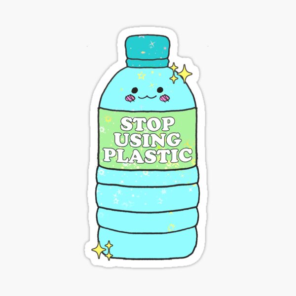 Vista previa del artículo con la obra «¡deja de usar plástico!», diseñado y vendido por disco dottie.
