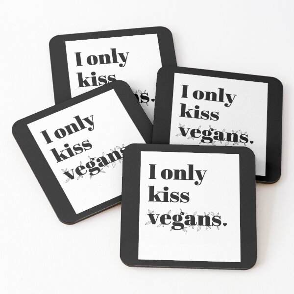Item preview, I only kiss vegans /w white background designed and sold by brigach.