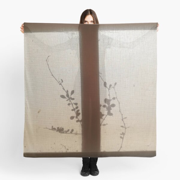 Silhouette of a Spring Flower on Muslin Cloth Scarf
