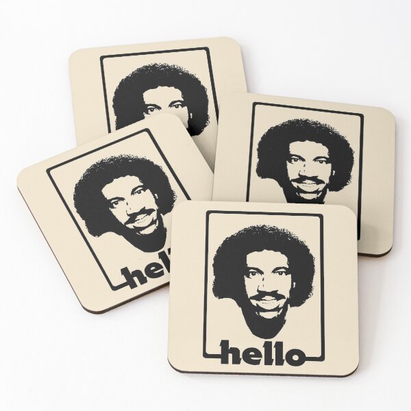 Hello - The Black Stencil Coasters (Set of 4)
