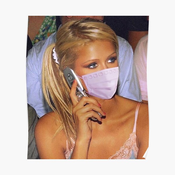 paris hilton in a mask Poster