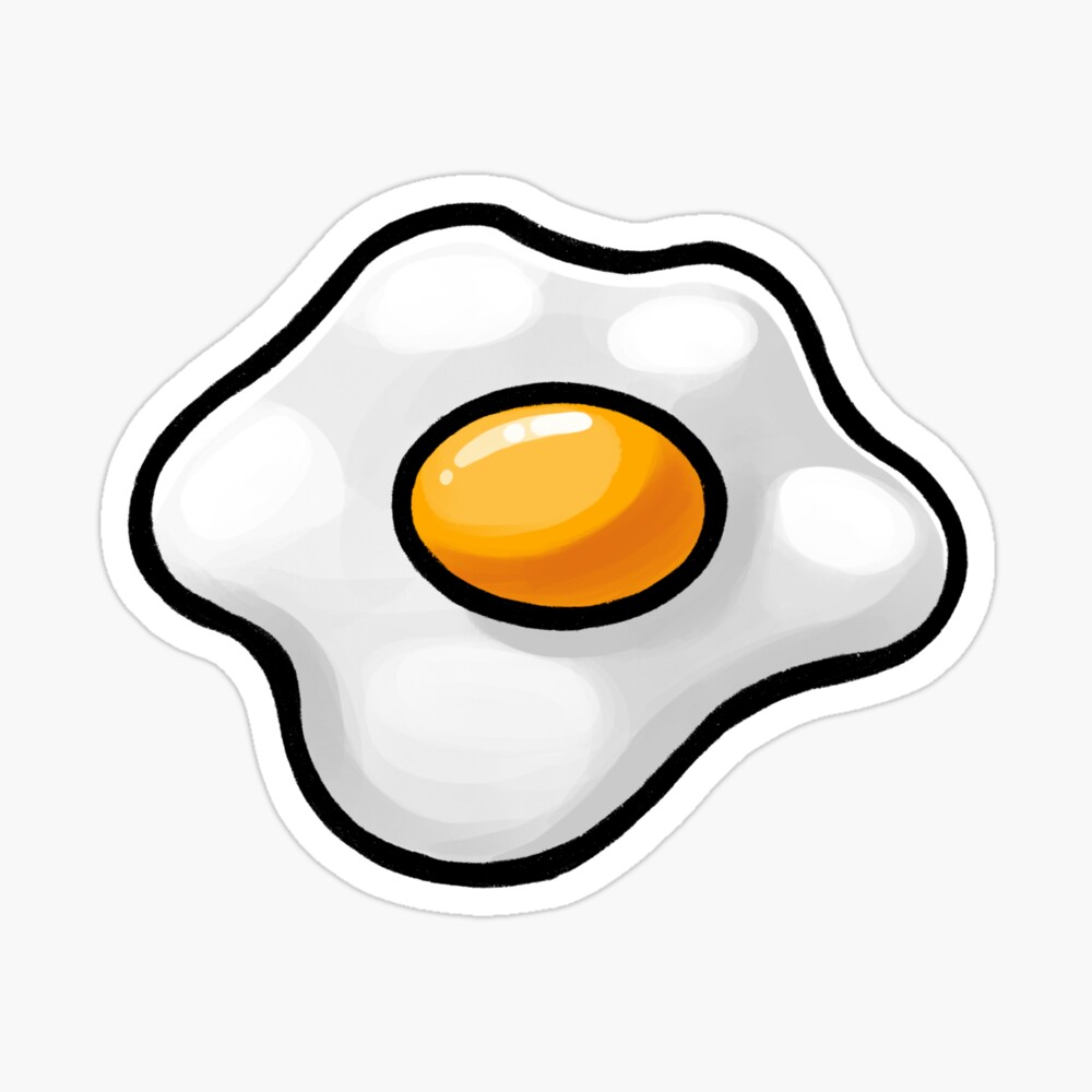 Illustration of a flat egg, sunny side up 24390781 PNG