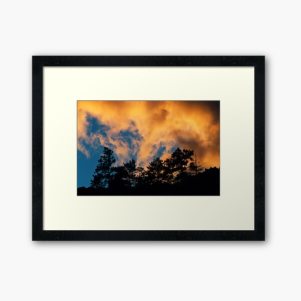 Golden Sunset Fingers Framed Art Print
