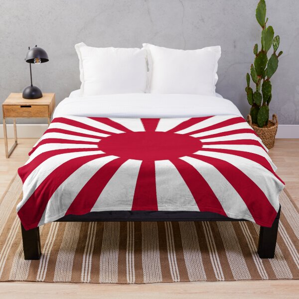 Imperial Japan Flag - Rising Sun Throw Blanket