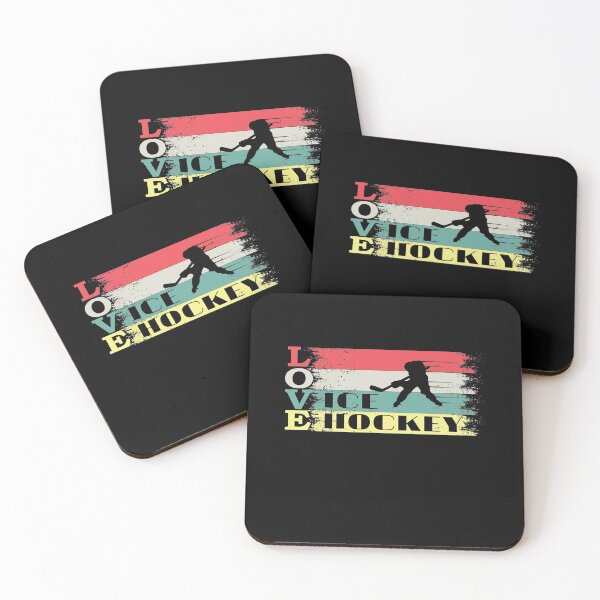 Item preview, Vintage Retro Love Ice Hockey Silhouette Distressed Gift designed and sold by thehafdesigner.