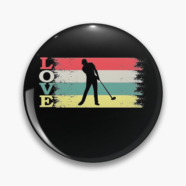 Item preview, Vintage Retro Love golfing and golf Silhouette Distressed Gift designed and sold by thehafdesigner.