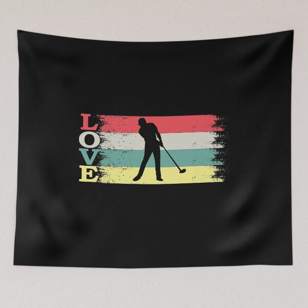 Item preview, Vintage Retro Love golfing and golf Silhouette Distressed Gift designed and sold by thehafdesigner.