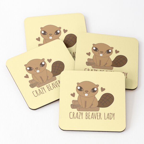 Item preview, Crazy beaver lady (with cutest floofy beaver ever) designed and sold by jazzydevil.