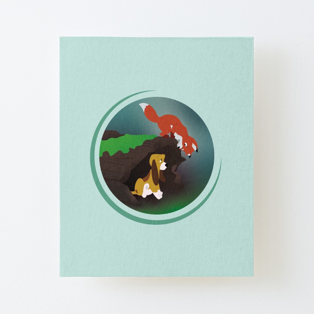 The Fox And The Hound Art Board Print By Mirandathorne16 Redbubble