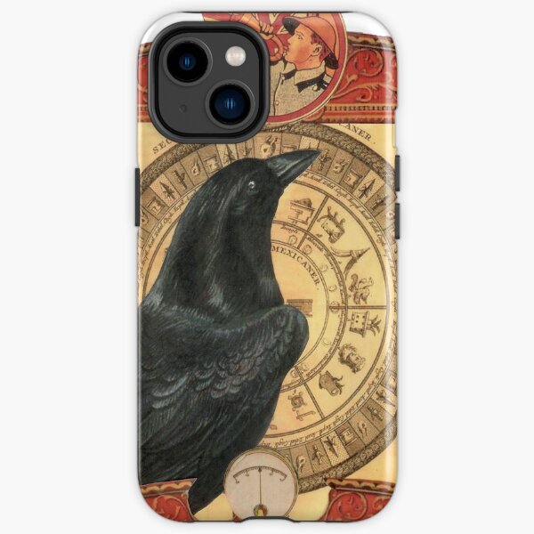 Crow with Goldfish iPhone Tough Case