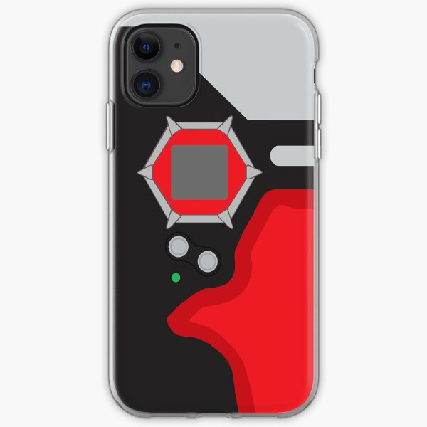 D-tector phone | Crimson and black version iPhone Soft Case
