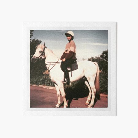Girl on pony Art Board Print