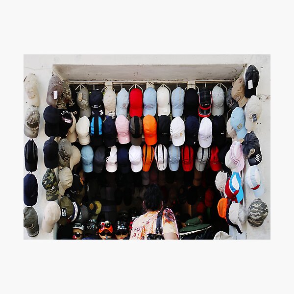 With so many hats, where do you put the sunglasses? Photographic Print