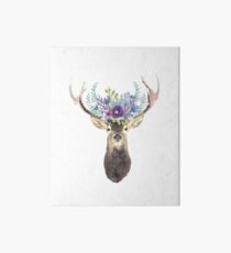 Deer with flower crown Art Board