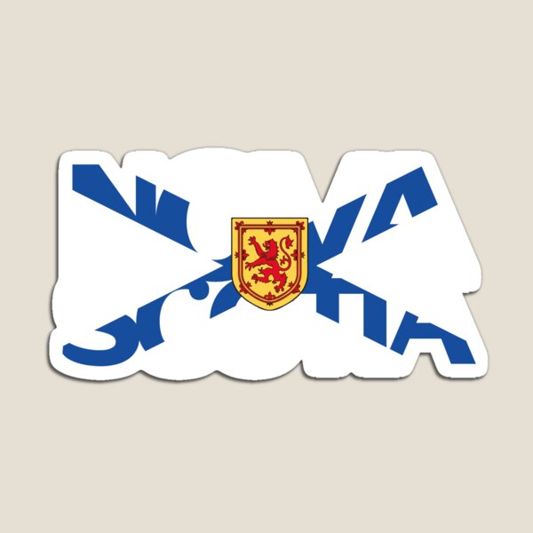 Nova Scotia Flag Scroll Novelty Metal Magnet with Sticky Notes