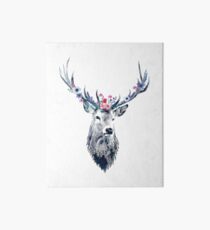 Pointillism (dotty) Deer with flower crown Art Board