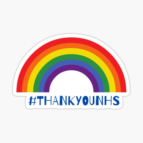 Rainbow NHS Pegatina gracias orgulloso de apoyar Heroes 50% donación a NHS ❤ 