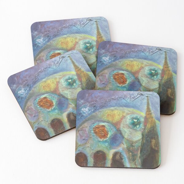 Item preview, Majorcan Hill, abstract artwork designed and sold by Claire Cooper-Walsh.