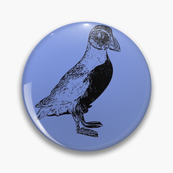 Item preview, Atlantic Puffin Black Print  designed and sold by designsasstultd.