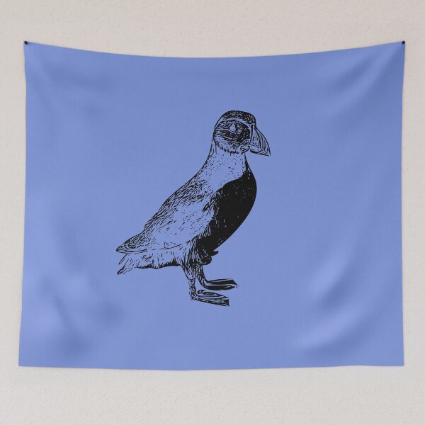 Item preview, Atlantic Puffin Black Print  designed and sold by designsasstultd.