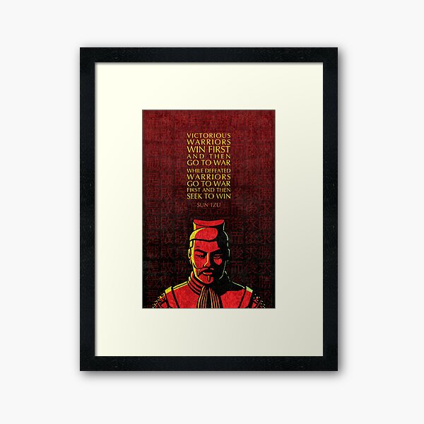 Artikel-Vorschau von Sun Tzu Inspirational Quote: Siegreiche und besiegte Krieger, designt und verkauft von Elvin Dantes.