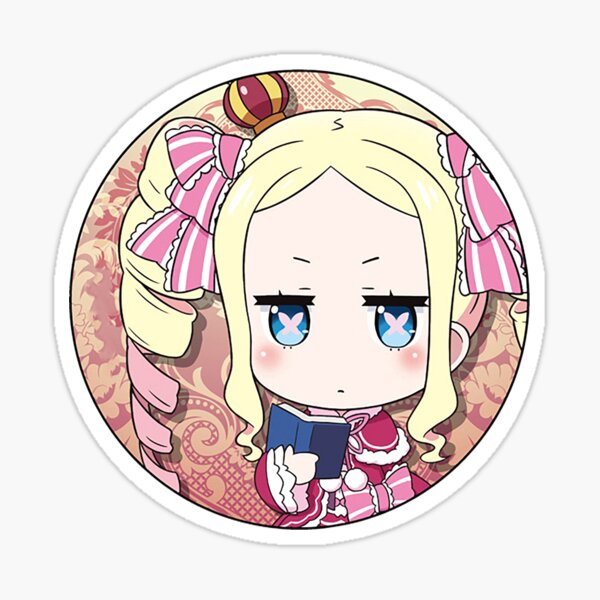 Beatrice Re Zero Simple Vector Sticker By Akbarmna Redbubble