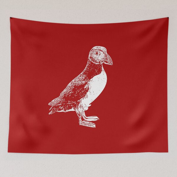 Item preview,  Atlantic Puffin White Print  designed and sold by designsasstultd.