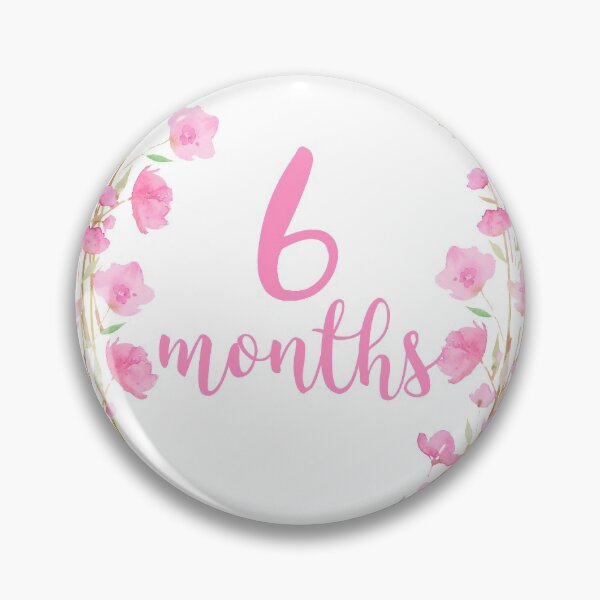 Item preview, 6 Month Photo Prop - Watercolor Flower Baby Girl Milestone designed and sold by AlaskaGirl.