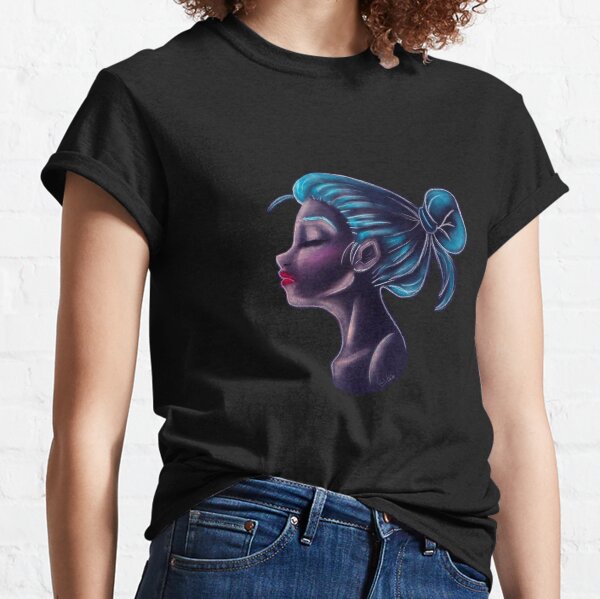 Blue Haired Girl Classic T-Shirt