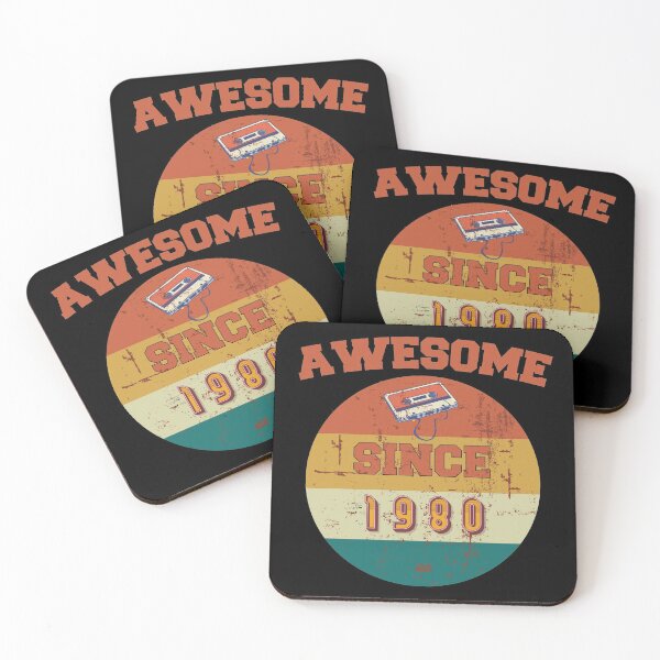 Item preview, cool retro born in 1980, awesome since 1980 for boys and girls designed and sold by BAISSANE.