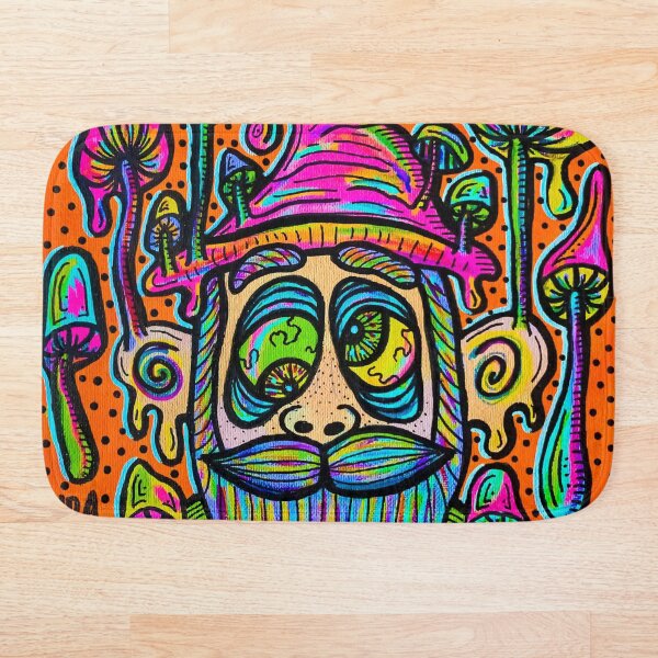 Trippy Gnome Bath Mat