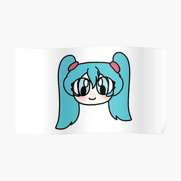 Hatsune Miku Vocaloid Cute Face Poster