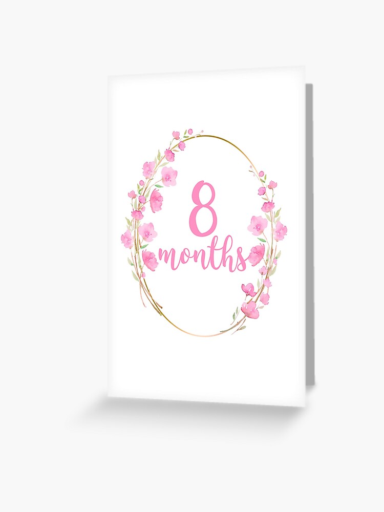 Carte De Vœux 8 Mois Photo Prop Jalon Aquarelle Fleur Bebe Fille Par Alaskagirl Redbubble Carte De Vœux 8 Mois Photo Prop Jalon Aquarelle Fleur Bebe Fille Par Alaskagirl Redbubble