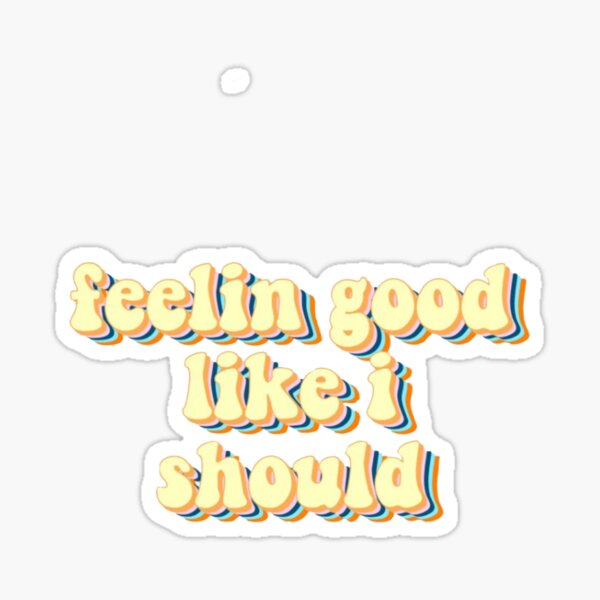 Feeling Good Like I Should Stickers | Redbubble