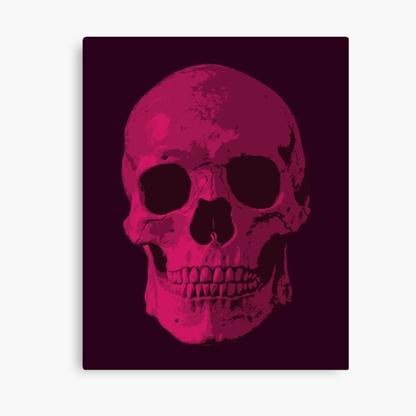 Synthwave Skull. Canvas Print