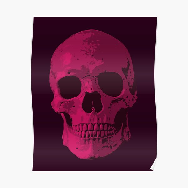 Synthwave Skull. Poster