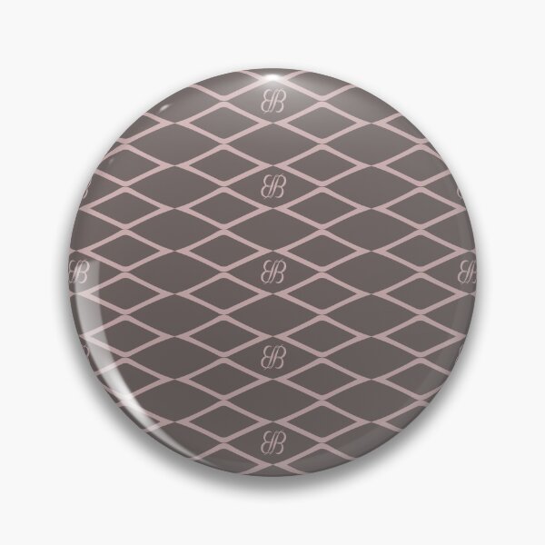 Item preview, BB Logo Diamond Pattern Stone Pink on Cafe Gray  designed and sold by ByJezie.