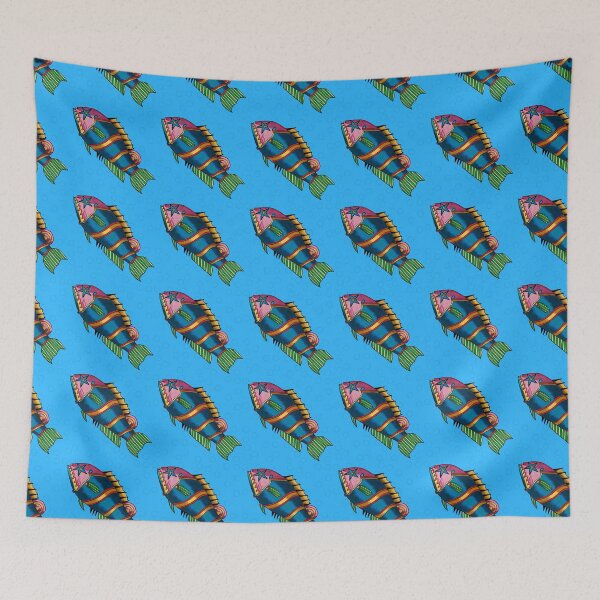 Item preview, Something's Fishy - Blue designed and sold by LaRoach Digital Arts.