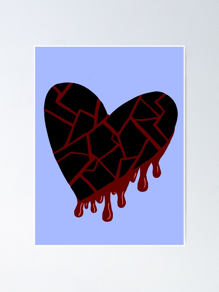 Jet Schwarze Herz Grafik Poster Von Sarahbethm601 Redbubble