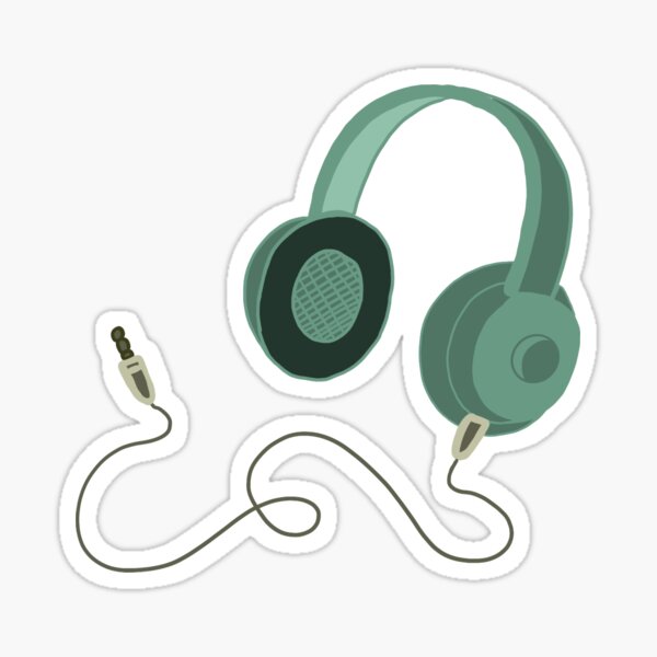 "headphones" Sticker for Sale by lovefun2 Redbubble