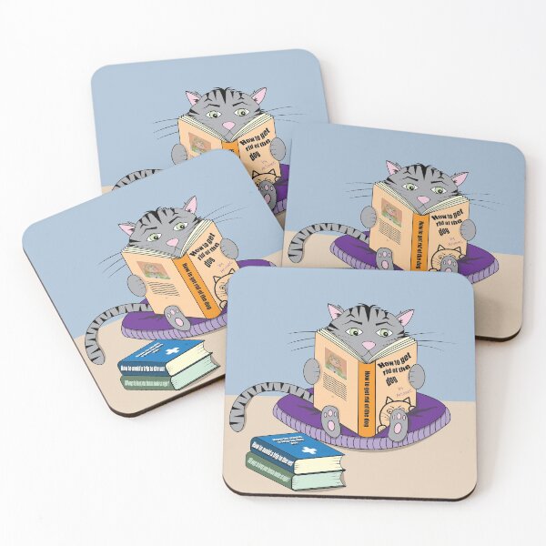 Item preview, Reading cat in confinement designed and sold by iCraftCafe.
