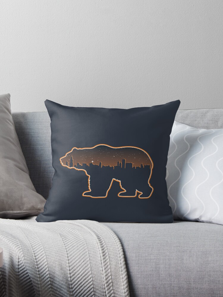 Chicago Bears Chicago Illinois Skyline  Throw Pillow for Sale by  Stayfrostybro