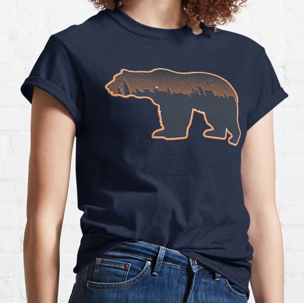 Vista previa del artículo con la obra «Horizonte de Chicago, Illinois, de los Chicago Bears», diseñado y vendido por Stayfrostybro.
