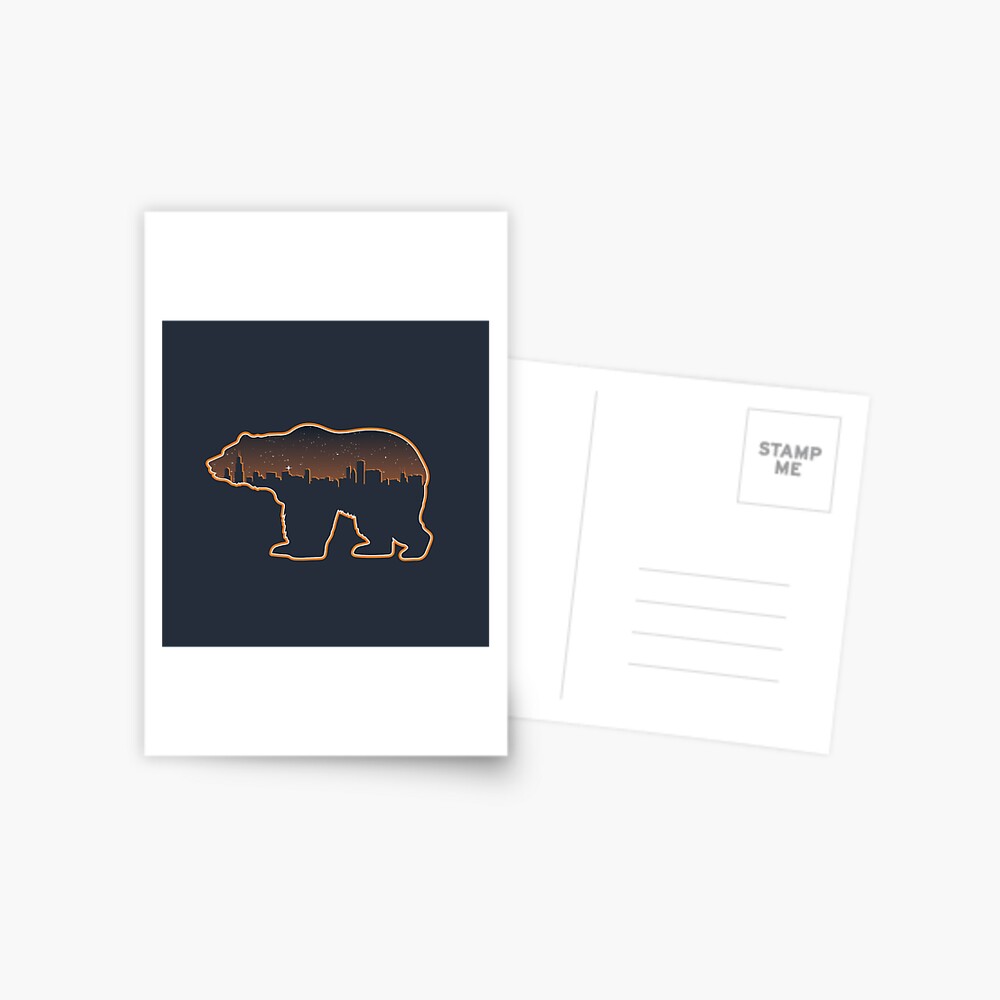 Chicago Bears Illinois NFL State Outline | Greeting Card