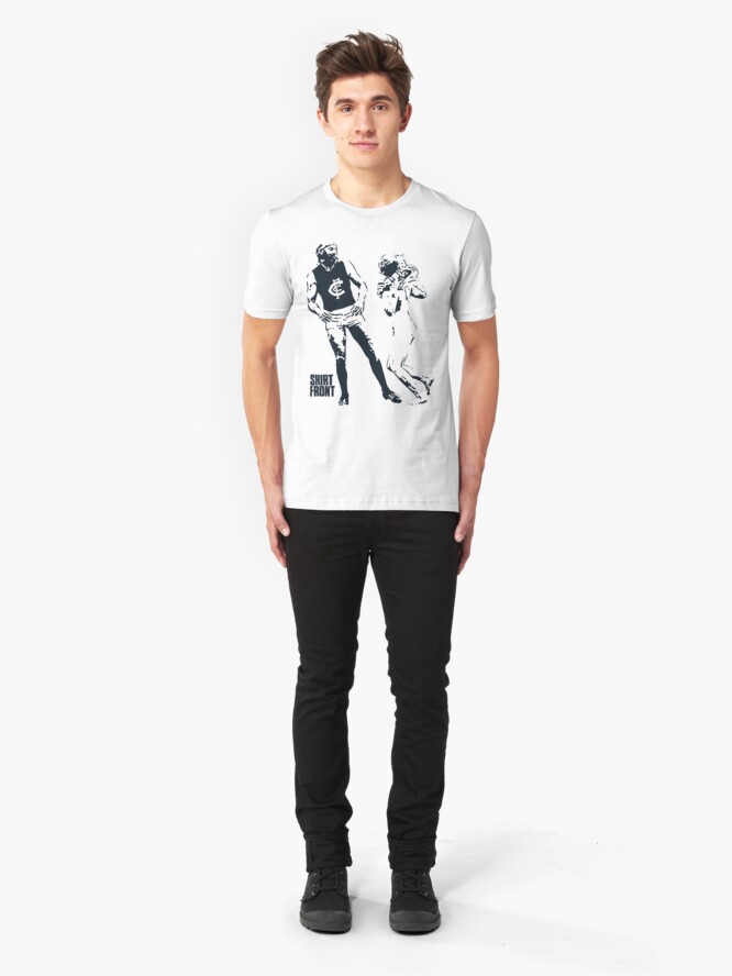 Alternate view of Beauty & The Bruce: White Slim Fit T-Shirt
